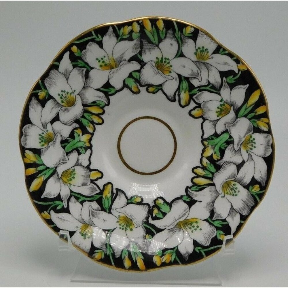 Rosina Easter Lily 1940's Floral Saucer ONLY